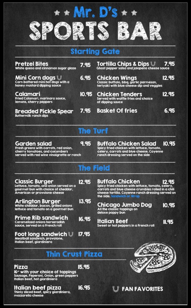 MR D’S SPORTS BAR & GRILL 13 Reviews 2200 W Euclid Ave, Arlington
