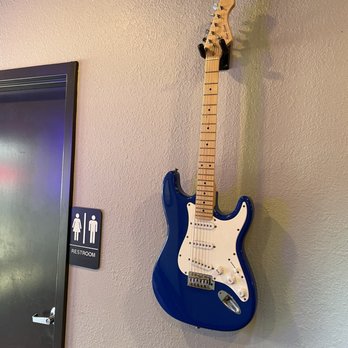Rock N Roll Sushi - Guitar on wall - Sushi Bars Near Me - Duluth, Georgia