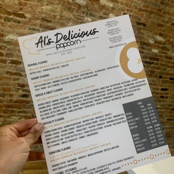 Al's Delicious Popcorn - Extensive flavor menu - Popcorn Shops Near Me - Cincinnati, Ohio Al's Delicious Popcorn - Extensive flavor menu - Popcorn Shops Near Me - Cincinnati, Ohio