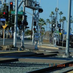 Palomar Street Trolley Station - With many drivers that I have seen many that try to run the light and get through the gates many times they break them.
