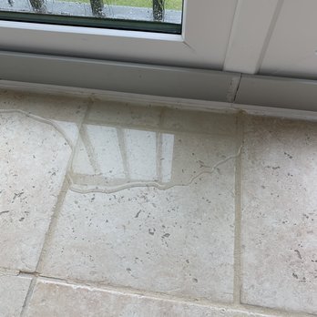 Weather Tite Windows - water leaking on tiles and piece missing to close seam of aluminum border. - Windows Installation Near Me - Tampa, Florida