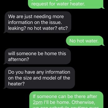 Blue Water Plumbing - Text messages with BlueWater plumbing. - Plumbing Near Me - Big Pine Key, Florida Blue Water Plumbing - Text messages with BlueWater plumbing. - Plumbing Near Me - Big Pine Key, Florida