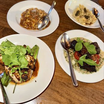 Hippo - Tagliolini with Duck Ragú, Butternut Squash Cappellacci, Grilled Chicken Thighs, BBQ Honey Balsamic Hanger Steak - American Near Me - Los Angeles, California Hippo - Tagliolini with Duck Ragú, Butternut Squash Cappellacci, Grilled Chicken Thighs, BBQ Honey Balsamic Hanger Steak - American Near Me - Los Angeles, California