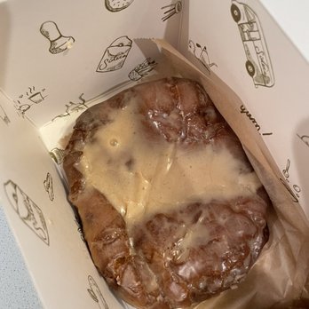 Sidecar Doughnuts & Coffee - Apple fritter with a puddle of frosting in the center. - Donuts Near Me - Costa Mesa, California