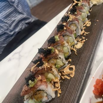 Akami Sushi Bar - Land and sea roll - Sushi Bars Near Me - Apex, North Carolina Akami Sushi Bar - Land and sea roll - Sushi Bars Near Me - Apex, North Carolina