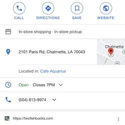 Two Fish Books - Google Listing