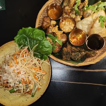 Siam Thai - Papaya Salad Siam Sampler Platter - Thai Near Me - Staten Island, New York