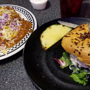Cool Cat Cafe - Oktoberfest Burger $12.99 Sh-Boom (open faced chili cheeseburger) $9.99 - American Near Me - Pismo Beach, California Cool Cat Cafe - Oktoberfest Burger $12.99 Sh-Boom (open faced chili cheeseburger) $9.99 - American Near Me - Pismo Beach, California