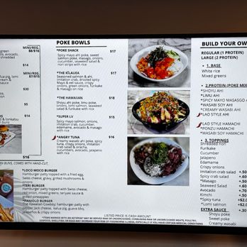 The Poke Shack & Grill - Menu board 2. - Hawaiian Near Me - Spring Valley, Nevada The Poke Shack & Grill - Menu board 2. - Hawaiian Near Me - Spring Valley, Nevada