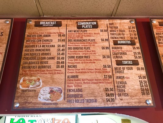 Menu photo 7 La Takiza Escondido, CA