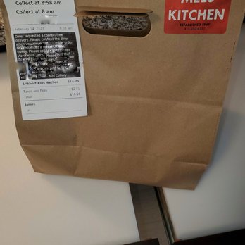 Mel's Kitchen - Delivery order stapled and sealed shut. - American Near Me - San Francisco, California