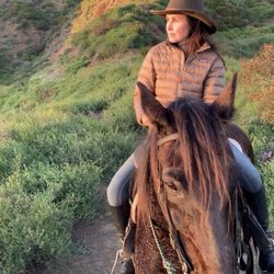 Connemara Ranch - Watching the sunset with Midnight