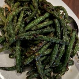 String beans - a little too salty but good flavor