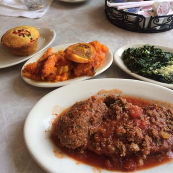 Harry's Restaurant - Meatloaf spinach and yams with jalapeno cornbread - Breakfast & Brunch Near Me - Houston, Texas Harry's Restaurant - Meatloaf spinach and yams with jalapeno cornbread - Breakfast & Brunch Near Me - Houston, Texas