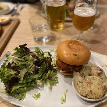 Wursthall - Korean fried chicken sandwich... so good! - German Near Me - San Mateo, California