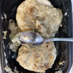 Wendy's - One of my favorites is sausage gravy and biscuits. THIS is NOT sausage gravy. This sucks!! Will NEVER order it again EVER!