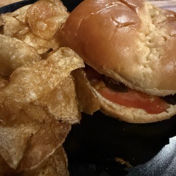 Phantom Brewing - House made veggie burger and chips (also house made) - Breweries Near Me - Haddam, Connecticut Phantom Brewing - House made veggie burger and chips (also house made) - Breweries Near Me - Haddam, Connecticut