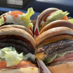 In-N-Out Burger - 2 Double Doubles alongside 2 Double Meats.