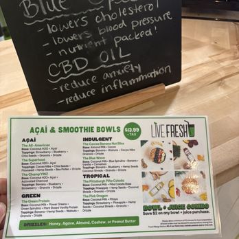 Live Fresh Cold Pressed Juice + Smoothie Bar - Menu - Juice Bars & Smoothies Near Me - Pittsburgh, Pennsylvania
