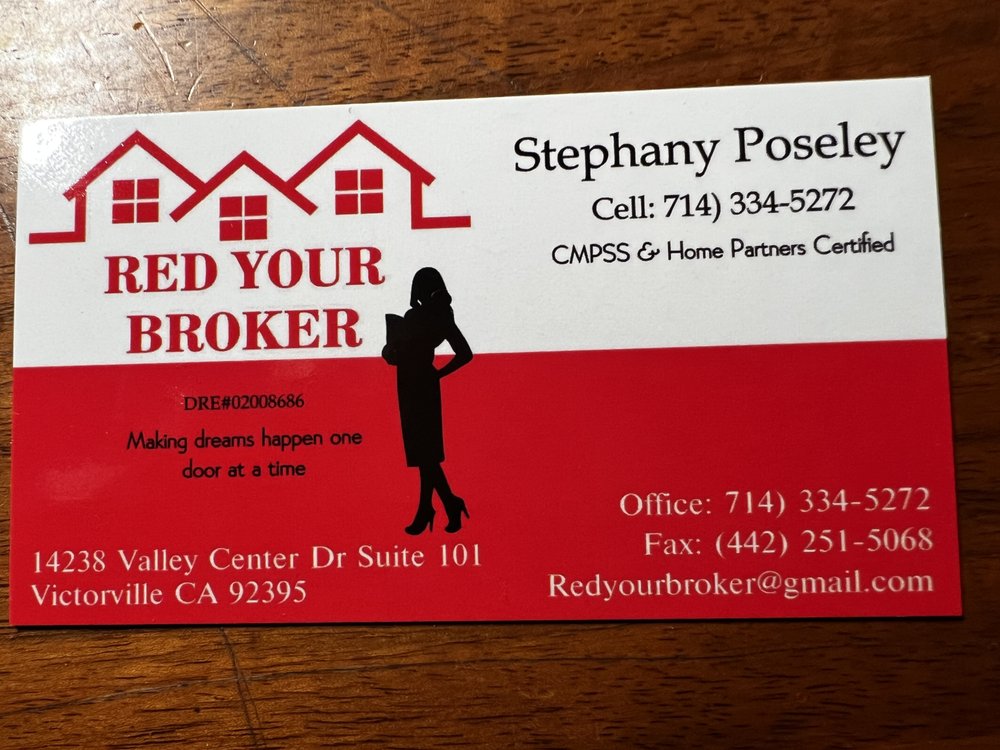 STEPHANY POSELEY RED YOUR BROKER Updated March 2024 Contact Agent