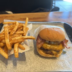 Bomb Burger - Cajun fries and Loaded Burger