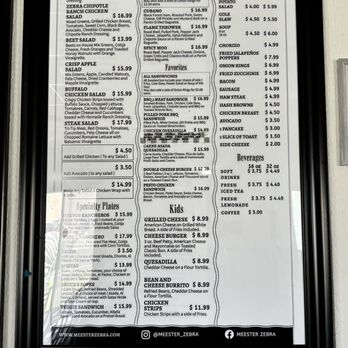 Meester Zebra - Food menu - American Near Me - Cathedral City, California Meester Zebra - Food menu - American Near Me - Cathedral City, California