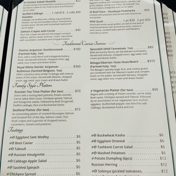 Russian Tea Time - menu as of Jan 2022 - Russian Near Me - Chicago, Illinois