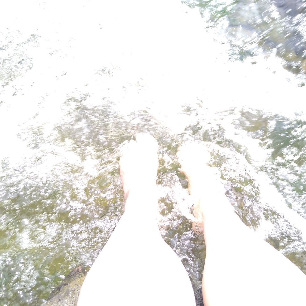 The bottom of the falls provides a great foot spa after a day of hiking. The bottom of the falls provides a great foot spa after a day of hiking.