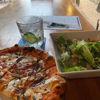 Midtown Tavern - I ordered the Margarita pizza with a side salad and cucumber cooler. - American Near Me - Charlotte, North Carolina Midtown Tavern - I ordered the Margarita pizza with a side salad and cucumber cooler. - American Near Me - Charlotte, North Carolina