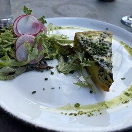 The quiche with spinach and goat cheese was excellent. The quiche with spinach and goat cheese was excellent.