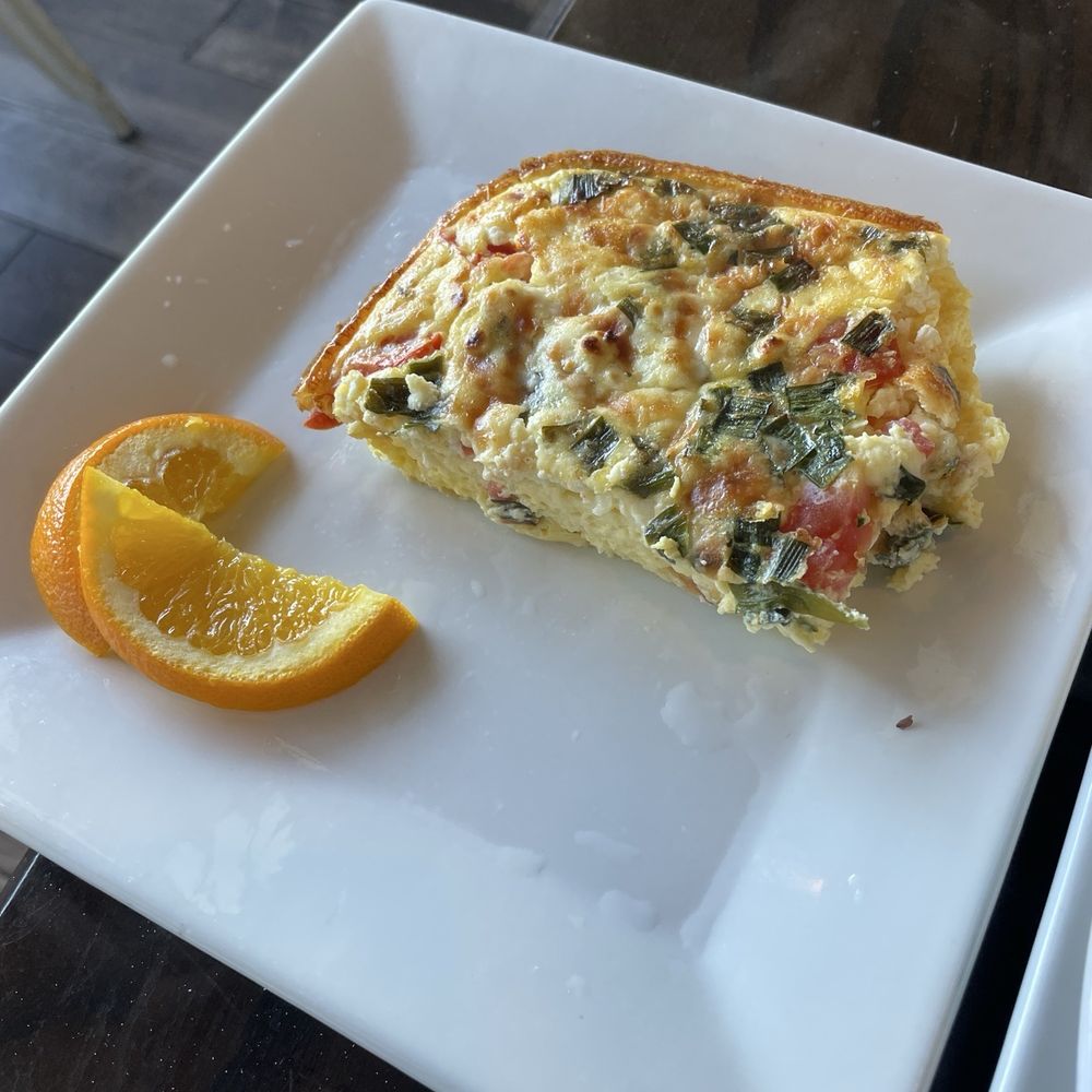 Wild Rabbit Bistro - Crustless quiche- tomato, goat cheese and spring onion. - Coffee & Tea Near Me - Ormond Beach, Florida Wild Rabbit Bistro - Crustless quiche- tomato, goat cheese and spring onion. - Coffee & Tea Near Me - Ormond Beach, Florida