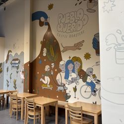 Pueblo Querido Coffee Roasters - Love the wall murals