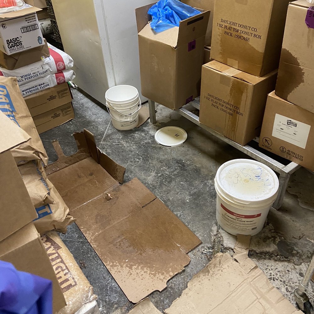 Daylight Donuts - Rained on flour and cooking supplies - Donuts Near Me - Valdosta, Georgia