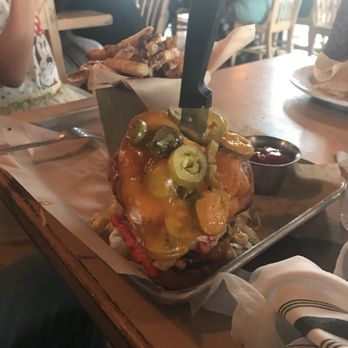 Pub 1922 - Hot Cheetos+ Mac burger - New American Near Me - Sahuarita, Arizona