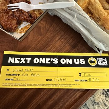 Buffalo Wild Wings - I only paid $4.45 for 12 wings, chili, pico, veggies, ranch and blue cheese- plus got a $5 voucher for next time. Steal! - Chicken Wings Near Me - Washington, Michigan Buffalo Wild Wings - I only paid $4.45 for 12 wings, chili, pico, veggies, ranch and blue cheese- plus got a $5 voucher for next time. Steal! - Chicken Wings Near Me - Washington, Michigan