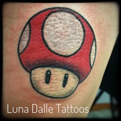 Trap Ink Tattoos & Piercings - Super Mushroom by Luna Dalle