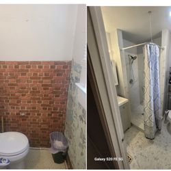 The Handiest Men - Full bathroom remodel.  Expansion of sq.footage,  addition of walk-in shower, custom tiling in shower and on floor.