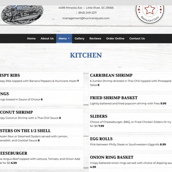 Capt Juel's Hurricane Restaurant - H/Hour Menu adv. Website June 2026 pg. 1 - Seafood Near Me - Little River, South Carolina Capt Juel's Hurricane Restaurant - H/Hour Menu adv. Website June 2026 pg. 1 - Seafood Near Me - Little River, South Carolina