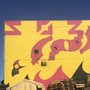 Photo of Rotating Red Skull mural