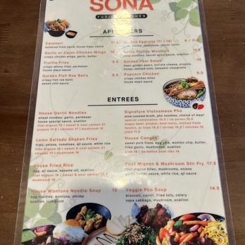 Sona Fusion Kitchen - Menu 12/5/25 (ig: @cravingswithcat) - Asian Fusion Near Me - Anaheim, California