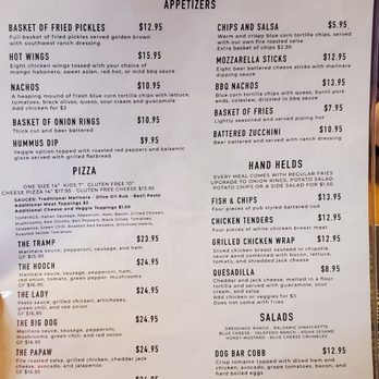 Dog Bar & Grill - Menu pg 1 - American Near Me - Cuchara, Colorado