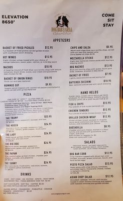 Menu photo 2 Dog Bar & Grill Cuchara, CO