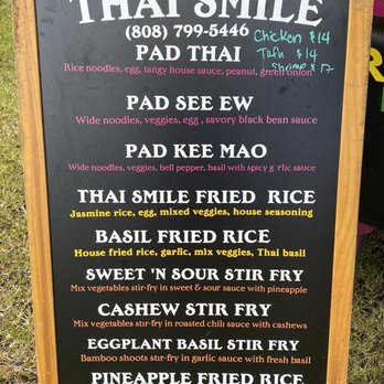 Thai Smile - Menu (As of April 2022) -- Maku'u Farmers Market - Thai Near Me Thai Smile - Menu (As of April 2022) -- Maku'u Farmers Market - Thai Near Me