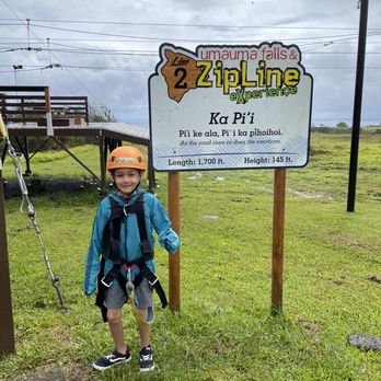 The Umauma Experience - This was his favorite run out of 9 lines. - Ziplining Near Me - Hakalau, Hawaii The Umauma Experience - This was his favorite run out of 9 lines. - Ziplining Near Me - Hakalau, Hawaii
