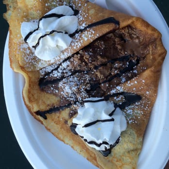 Cruisin' Crepes - Sweet Crepe with nutella spread, peanut butter cups, chocolate drizzle, & whipped cream. - Food Trucks Near Me