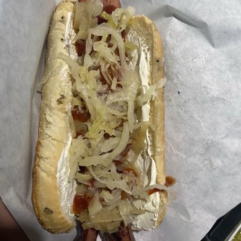 Hawk Dogs - Seattle dog with fixings! - Hot Dogs Near Me - Seattle, Washington Hawk Dogs - Seattle dog with fixings! - Hot Dogs Near Me - Seattle, Washington