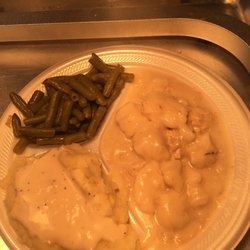 Tiny Town Restaurant - Homemade Chicken n Dumplings with mash potatoes and green beans!