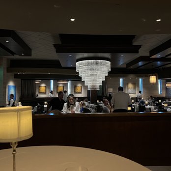 Eddie V's Prime Seafood - View from the half moon booth in the main restaurant. - Seafood Near Me - Plano, Texas Eddie V's Prime Seafood - View from the half moon booth in the main restaurant. - Seafood Near Me - Plano, Texas