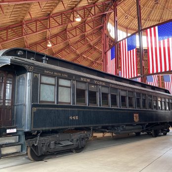 B&O Railroad Museum - The Royal Blue Line passenger coach is very pretty and I love the ornate doors. Unfortunately the details don't show up very well here. - Museums Near Me - Baltimore, Maryland B&O Railroad Museum - The Royal Blue Line passenger coach is very pretty and I love the ornate doors. Unfortunately the details don't show up very well here. - Museums Near Me - Baltimore, Maryland