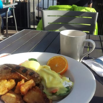 The Holy Grill - Eggs Benny with a side of sausage. A single sausage that cost 2.75. - Burgers Near Me - Calgary, Alberta